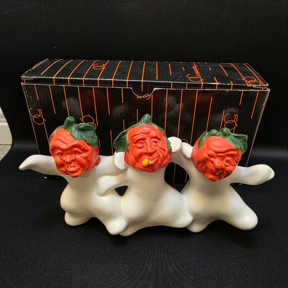 Dept. 56 Snow Village Halloween Haunted Pumpkin Ghost Dance Three Box Included - Picture 2 of 7